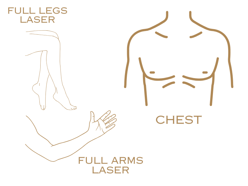 Full Legs, Full Arms, and Chest Laser Hair Removal Image